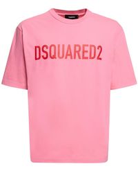DSquared² - T-shirt Aus Baumwolle Mit Druck - Lyst