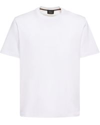Brioni - T-shirt Aus Baumwolljersey - Lyst