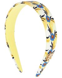 Etro - Large Floral Printed Silk Headband - Lyst