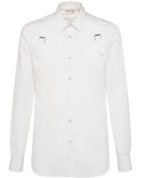 Alexander McQueen - Hemd aus Baumwollpopeline mit Gurt - Lyst