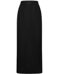 Posse - Emma Linen Midi Pencil Skirt - Lyst