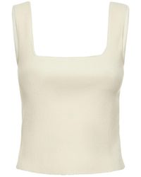 Reformation - Julia Ribbed Stretch Cotton Tank Top - Lyst