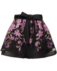 Zimmermann - Dawning リネン&シルクショートパンツ - Lyst