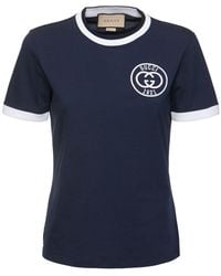 Gucci - Cotton Jersey T-Shirt With Embroidery, , , Ready-To-Wear - Lyst