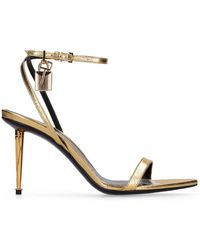 tom ford 85mm lock leather sandals