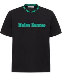 Wales Bonner - T-shirt Aus Baumwolle Mit Logo - Lyst