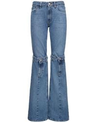 Coperni - Open-Knee Cotton Straight Jeans - Lyst