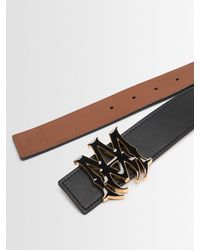 【関税込み】AMIRI ブラック MA Quad 4CM Enamel ベルト AMIRI: Black MA Quad 4CM Enamel Belt | SSENSE
