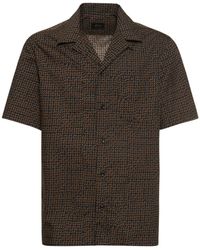 Brioni - Printed Cotton & Silk Bowling Shirt - Lyst