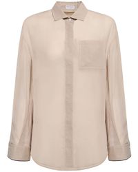 Brunello Cucinelli - Cotton Gauze Shirt - Lyst