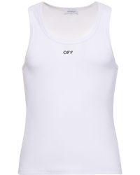 Off-White c/o Virgil Abloh - Off Stamp Cotton Blend Tank Top - Lyst