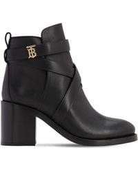 Burberry Ботинки Из Кожи "pryle" 70мм - Черный