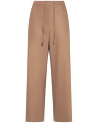 Max Mara - Floria Wool Blend Flannel Straight Pants - Lyst