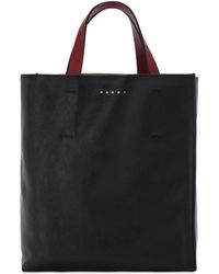 Marni Weiche, Glatte Ledertasche "museo" - Schwarz