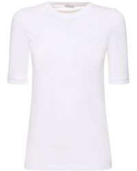 Brunello Cucinelli - Camiseta de jersey stretch - Lyst