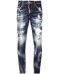 DSquared² 15cm Jeans Aus Baumwolldenim "skinny Dan" - Blau