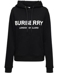 Burberry Logo Hooded Sweatshirt - Black