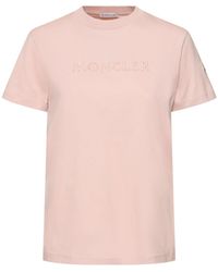 Moncler - ロゴディテールコットンtシャツ - Lyst
