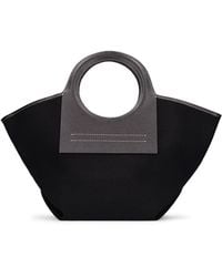 DUNA - Leather-trimmed Organic Cotton Tote Bag – Hereu Studio