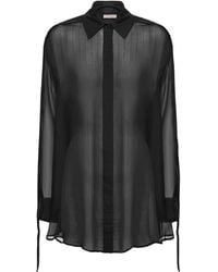 St. Agni - Pinstripe Silk Shirt - Lyst
