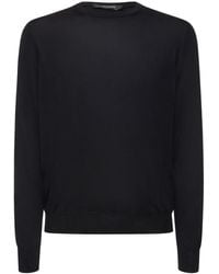 Tagliatore - Silk & Cotton Crewneck Sweater - Lyst