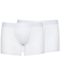 Ermenegildo Zegna 2er-pack Unterhosen Aus Stretch-baumwolle in Weiß für Herren Herren Bekleidung Unterwäsche Boxershorts und Slips 