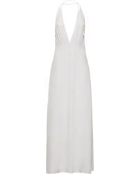 Totême - Double-Halter Silk Long Dress - Lyst