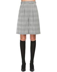 Max Mara Cotton Prince Of Wales Shorts - Grey