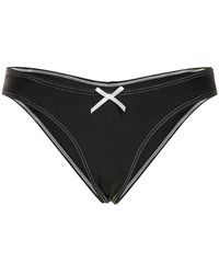 Damen Bekleidung Bademode und Strandmode Sarongs und Sarongtücher Frankies Bikinis Glänzende Bikinihose katarina in Schwarz 