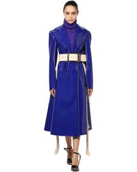 Marni Wasserdichter Mantel Aus Kunstlackleder - Blau