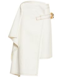 JW Anderson Cotton Canvas Midi Skirt - White