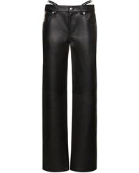 Alexander Wang - Low Rise Leather Jeans - Lyst