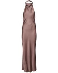 Anine Bing - Eliana Silk Satin Midi Dress - Lyst