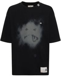 Maison Mihara Yasuhiro - Smiley Face Printed Cotton T-shirt - Lyst