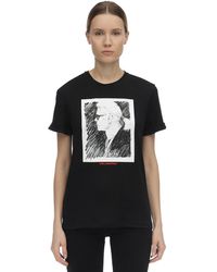 Karl Lagerfeld コットンジャージーtシャツ - ブラック