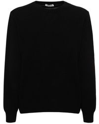 Lemaire - Wool Blend Knit Crewneck Sweater - Lyst