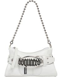 DSquared² - Gothic Logo Belted Leather Clutch - Lyst