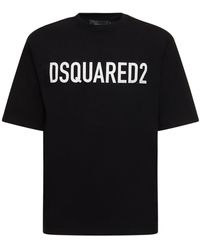 DSquared² - T-shirt loose fit in cotone con stampa - Lyst