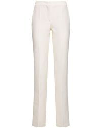Moschino - Cotton Duchesse Straight Pants - Lyst