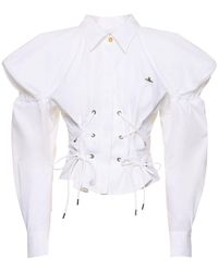 Vivienne Westwood - Gexy Fitted Cotton Lace-up Shirt - Lyst