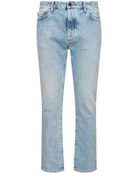 Palm Angels - 17.1Cm Logo Print Cotton Denim Jeans - Lyst