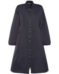 Weekend by Maxmara Elis Flared Zip-up Quilted Tech Coat - Blue