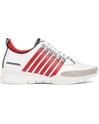 DSquared² - Logo Leather Sneakers - Lyst