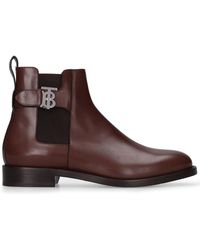 Burberry Chelsea-Boots mit Monogramm - Braun