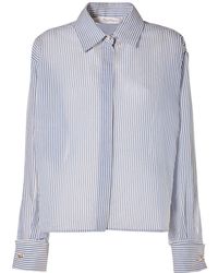 Max Mara - Vertigo Striped Cotton & Silk Shirt - Lyst