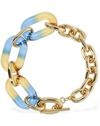 Paco Rabanne Xl Link Resin Collar Necklace - Metallic