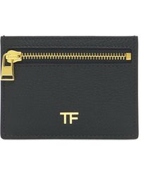 Tom Ford - Tf Leather Card Holder W/ Zipped Pocket - Lyst