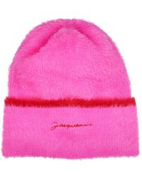 Damen Accessoires Haarbänder Haarspangen und Haarschmuck Jacquemus Plüschmütze le Bonnet Neve in Pink 