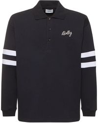 Bally - Logo Cotton Long Sleeve Polo - Lyst