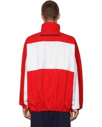 Balenciaga Zip-up Cotton Poplin Jacket - Red